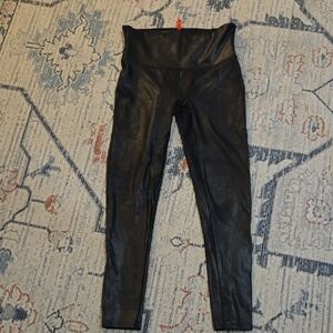 Spanx Faux-leather Black High-Waisted Leggings